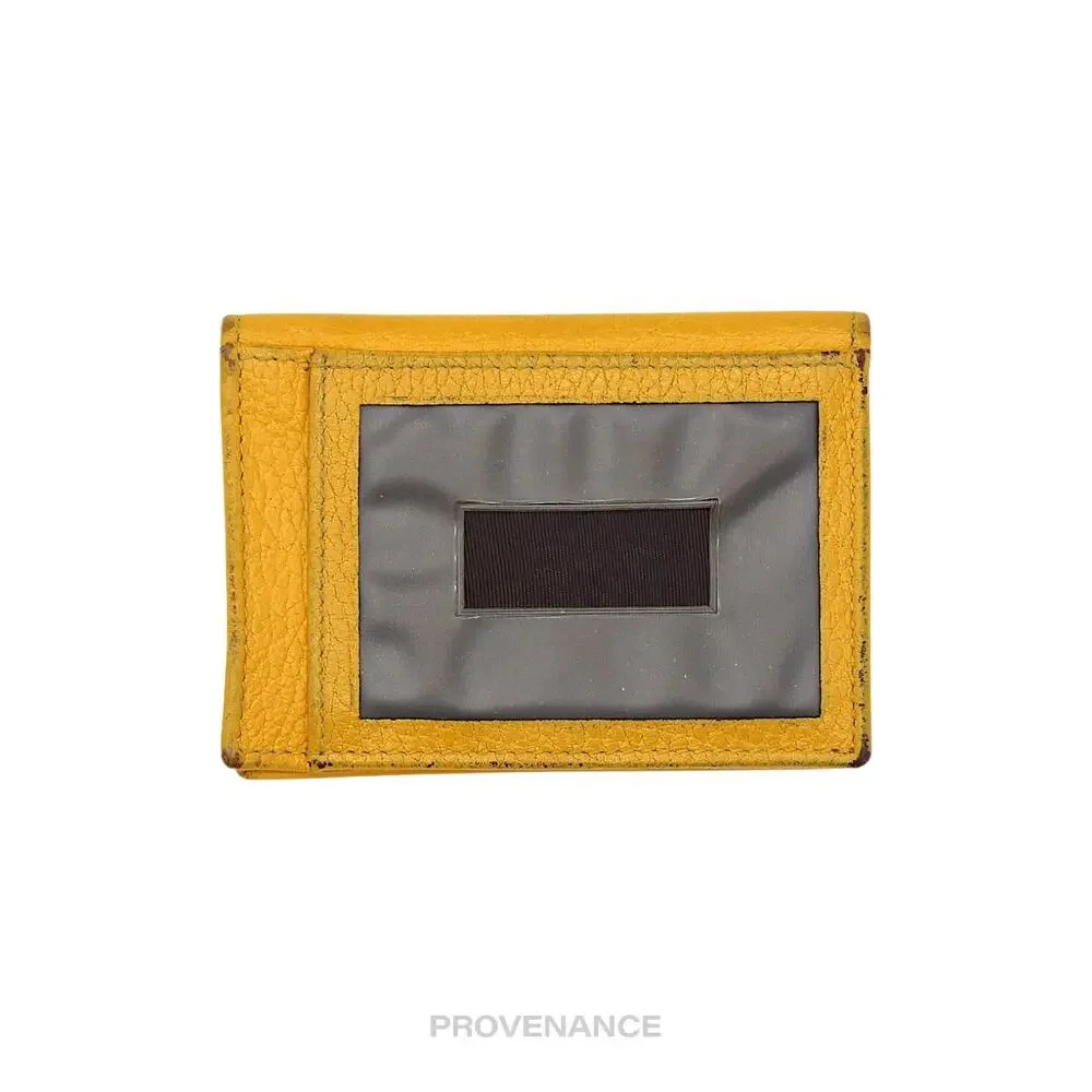 🔴 Gucci MII Pocket Organizer Wallet - Yellow Tumbled Leather - Picture 2 of 7